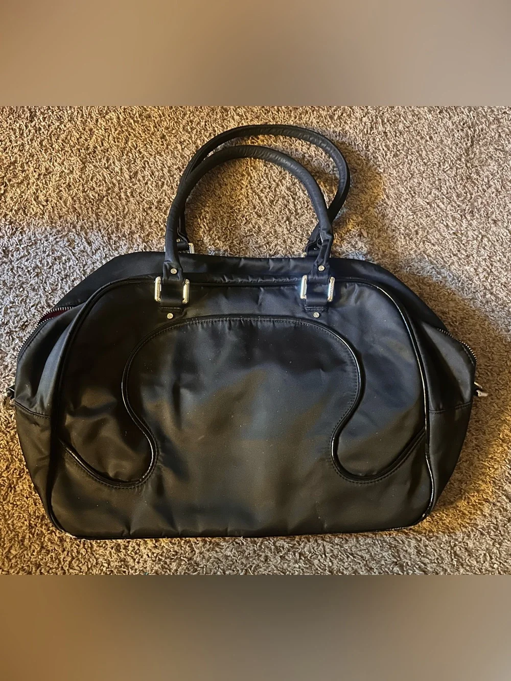 Lululemon black gym bag/ laptop bag see pictures for detail.